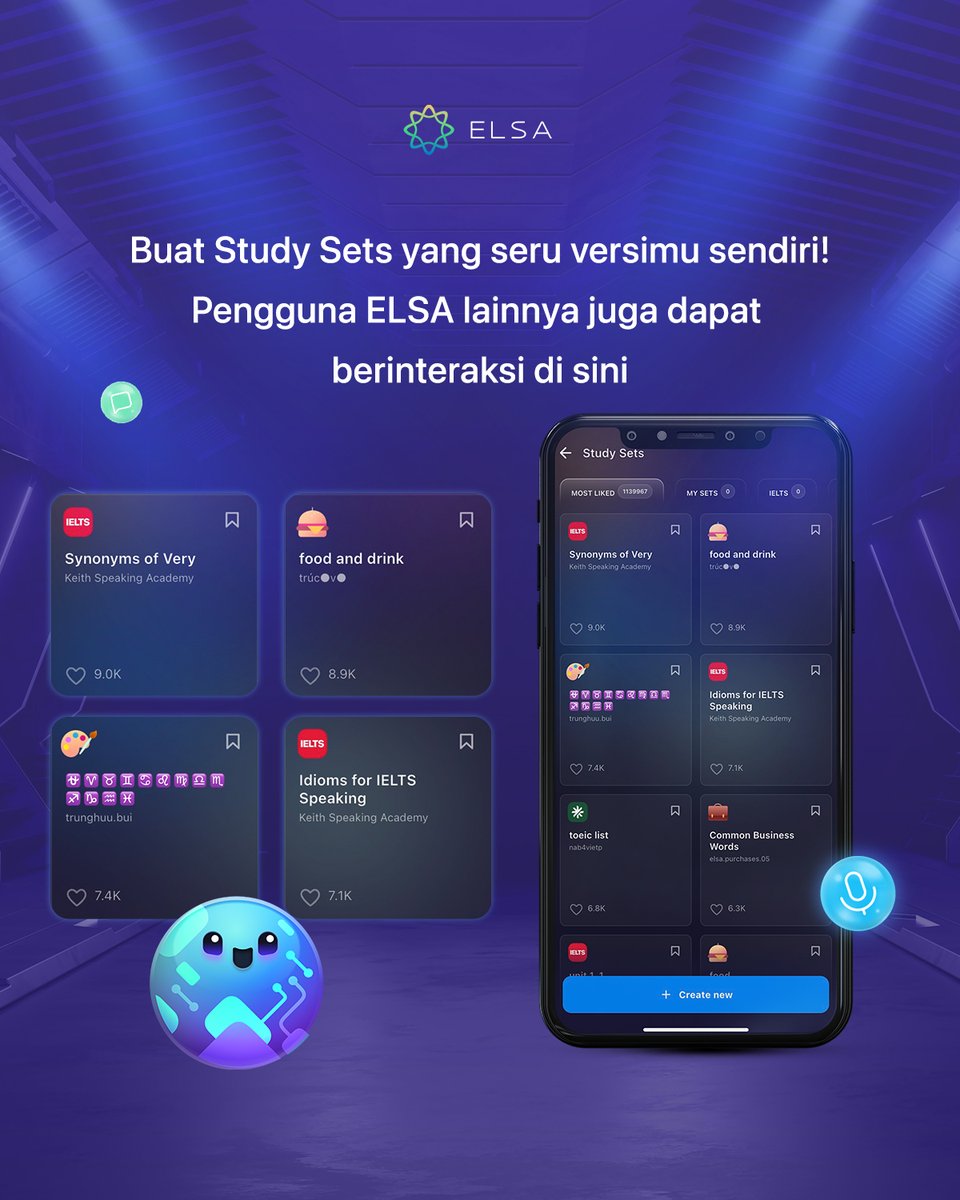 elsaspeakID's tweet photo. Belajar tidak harus selalu terasa kaku.

Kini kamu bisa mengeksplorasi berbagai Study Sets sesuai kebutuhan, atau membuat topik versimu sendiri 📚

Temukan materi yang relevan, berinteraksi dengan pengguna lain, dan dapatkan feedback detail dari AI di setiap latihan 🤖

Lebih personal, lebih terarah, dan lebih efektif ✨ Klik link di bio!