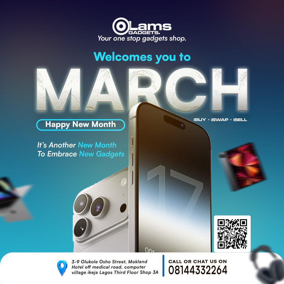 joseph_olams's tweet photo. New month, new goals, and definitely new gadgets. Whether you’re looking to iBuy, iSwap, or iSell, Olams Gadgets is your one-stop shop to stay ahead of the tech curve. 📱✨
📍 Visit us: 3-9 Olukole Osho Street, Mokland Hotel, Computer Village, Ikeja.
📞 Call/WhatsApp: 08144332264 https://t.co/esScDqBI9w