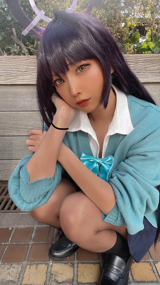 制服カリンでした💜
アスカリ制服デート楽しかたですᵔ  ̫ ᵔ♥
会ってくれた方やお写真撮ってくれた方ありがとうございました🌸💓
まるたゃアスナ可愛くって癒しですよね、わかる
 #BlueArchiveCosplay   #アコスタ池袋