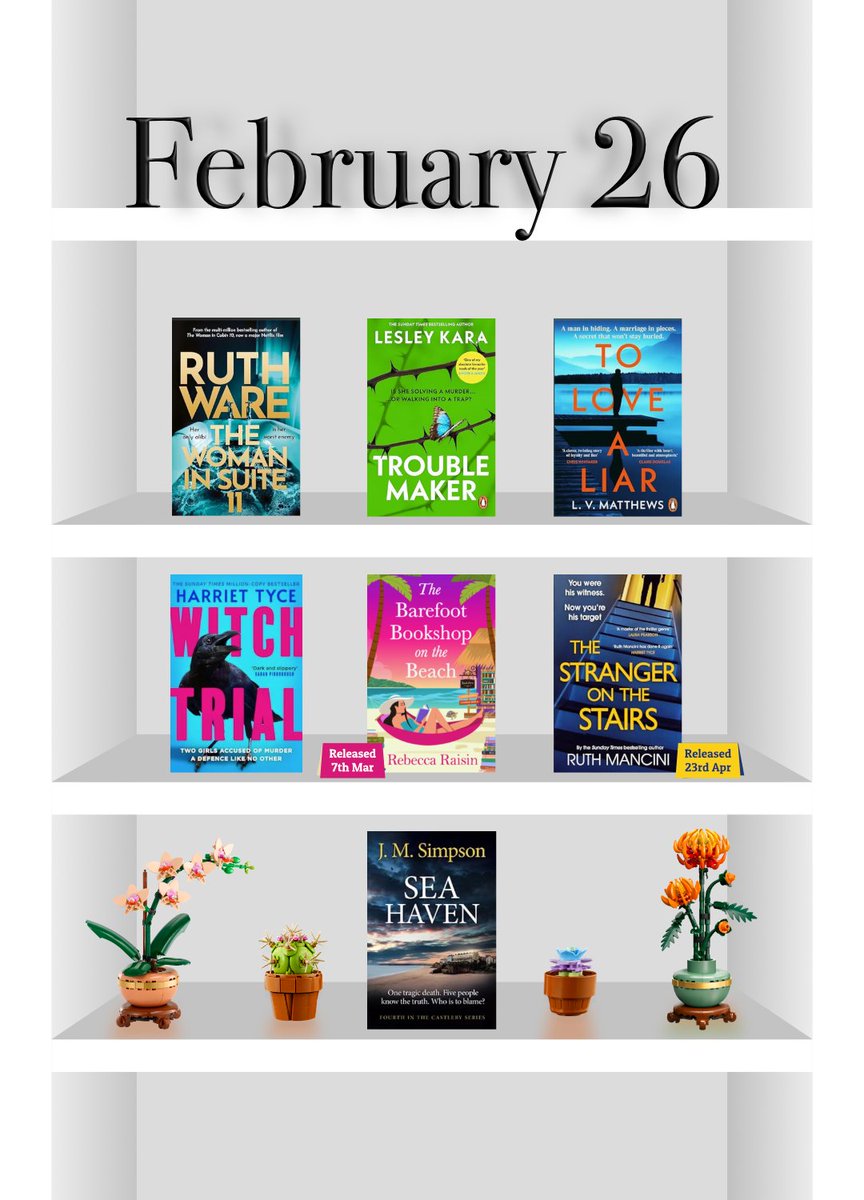 nicola_shelley2's tweet photo. February Wrap Up @RuthWareWriter @LesleyKara @LV_matthews @jaxandwillsmum @RuthMancini1 @JMSimpsonauthor #Books #booktwt #booksread #BookRecommendation #February2026 https://t.co/e7y3tOsbug