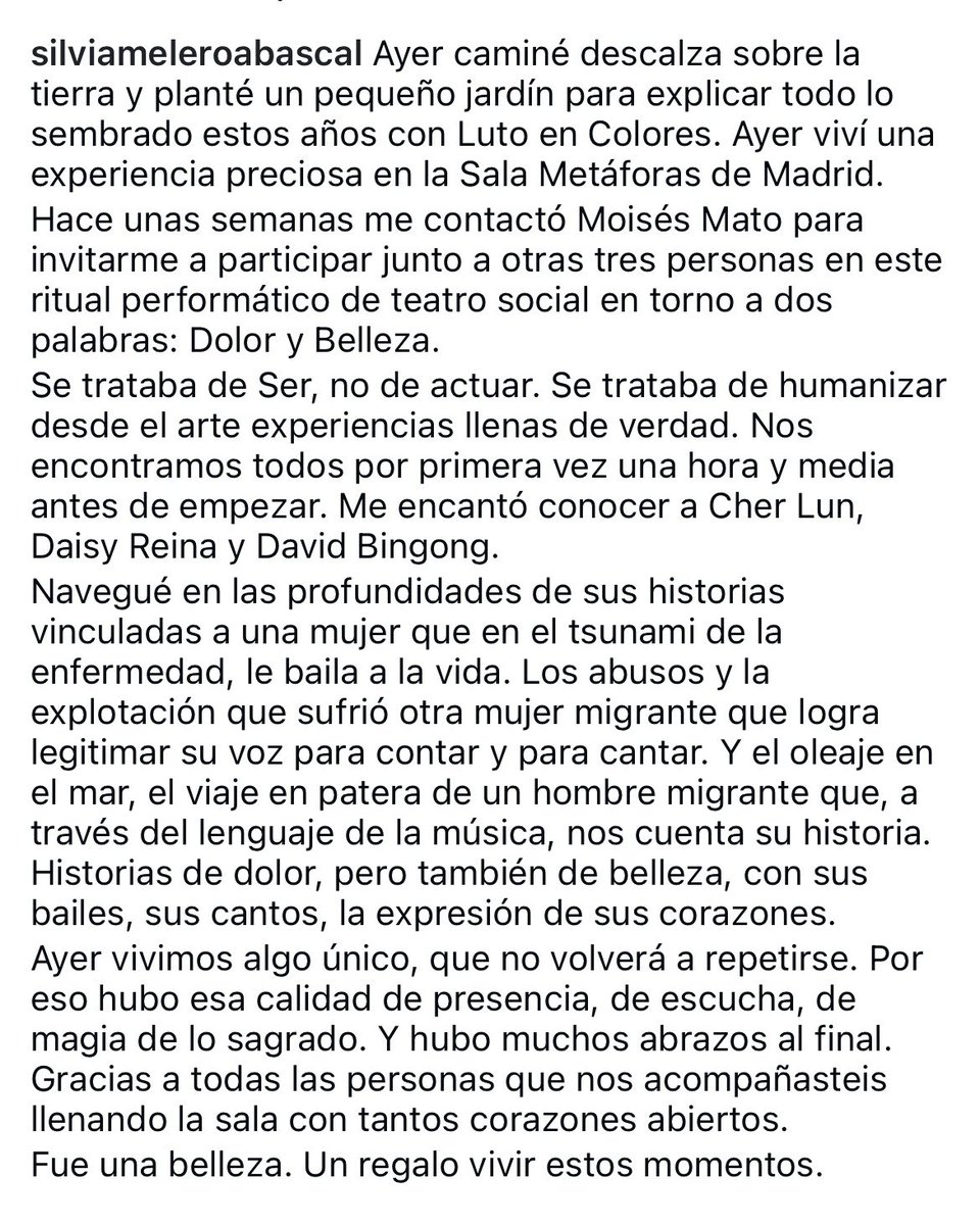 SilviaMeleroAba's tweet image. Ayer… 💚

#teatrosocial #dolor #belleza 
#lutoencolores