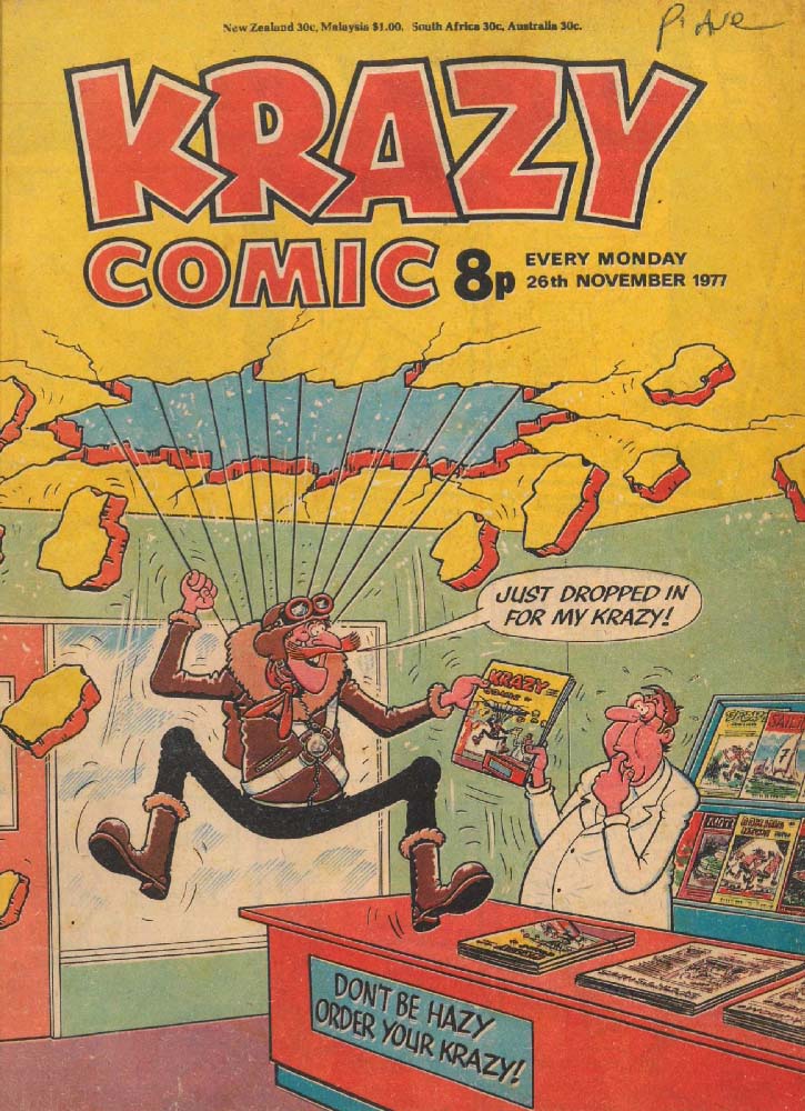 thefcfc's tweet photo. Krazy Comic, as discussed in episode 33 of The Funny Comics Fan Club - available in all good newsagents and wherever you get your podcasts! 
(copyright Rebellion)
https://t.co/oNXm9rq3vJ https://t.co/gg2XhlyO94