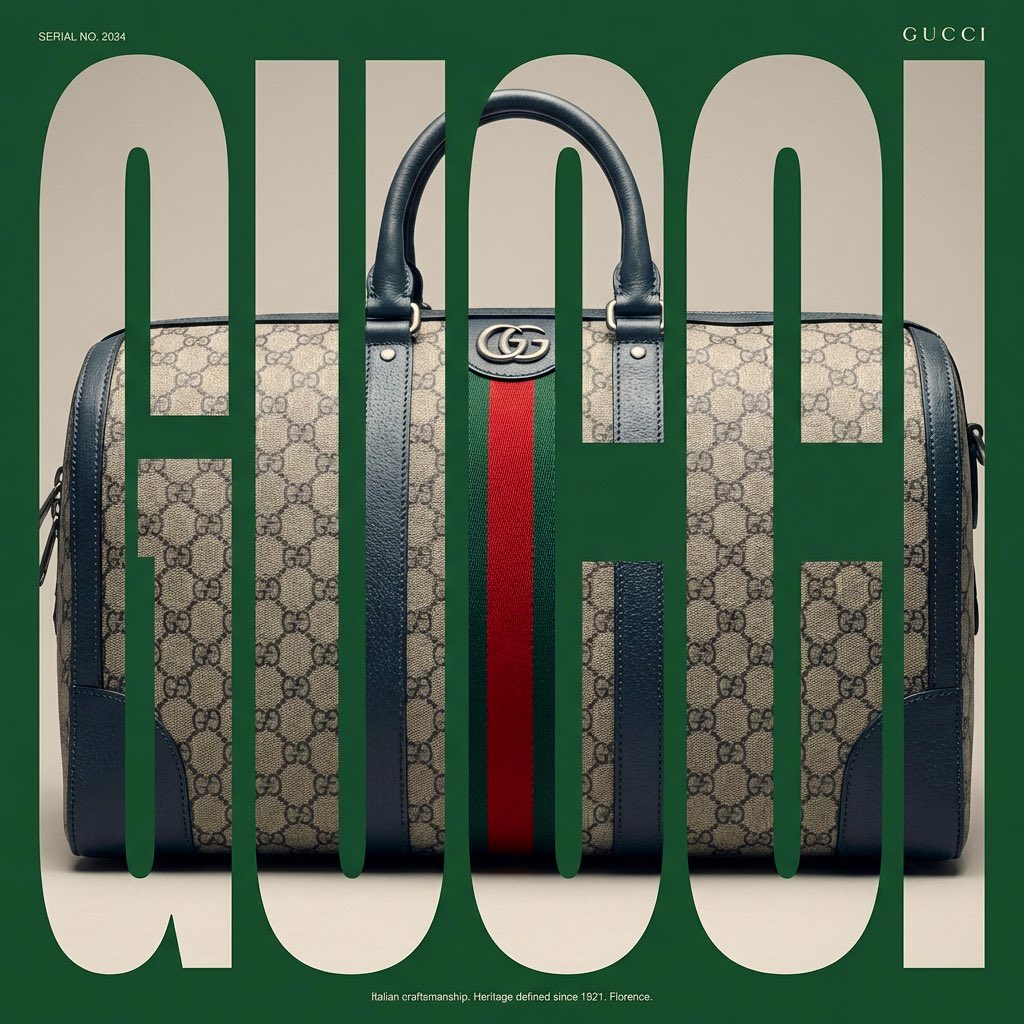 Gucci masked typography