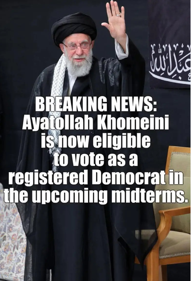 Pass the SAVE ACT!  
Stop the Ayatollah from voting in our elections!