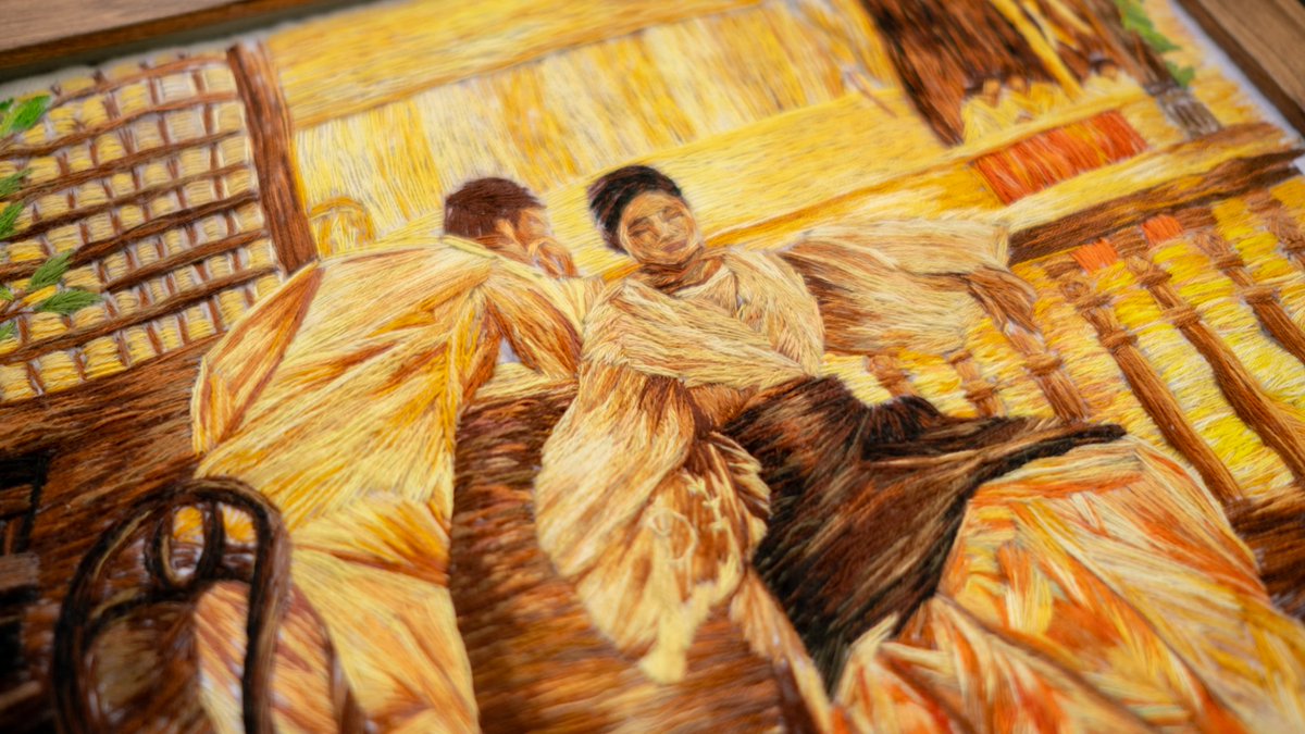 hiblahan's tweet photo. Hi, I'm Filipino and I like embroidering flowers and turning paintings into stitched pieces 🌸🪡 https://t.co/WRCbTockNE