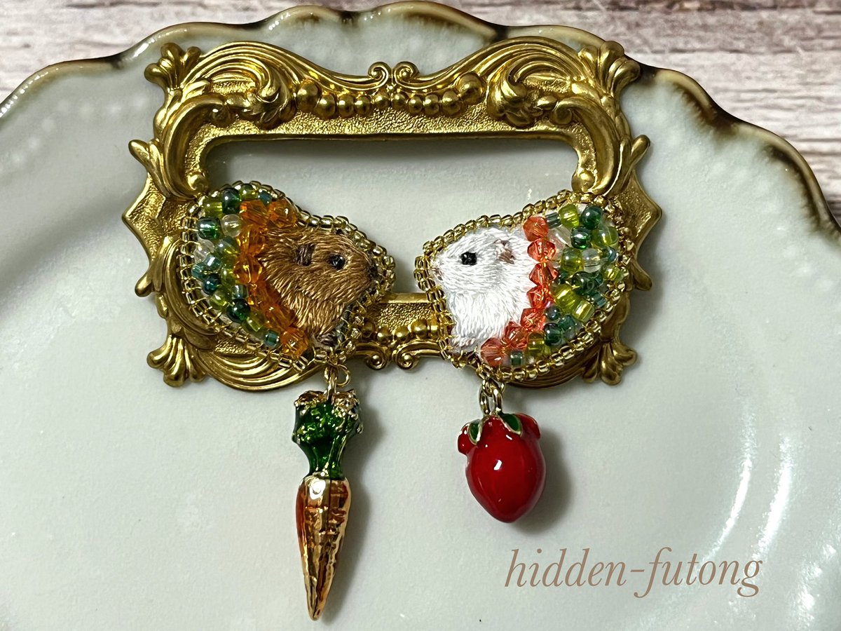 販売のお知らせ】 本日21時よりモルちゃんセミオーダーイヤリング