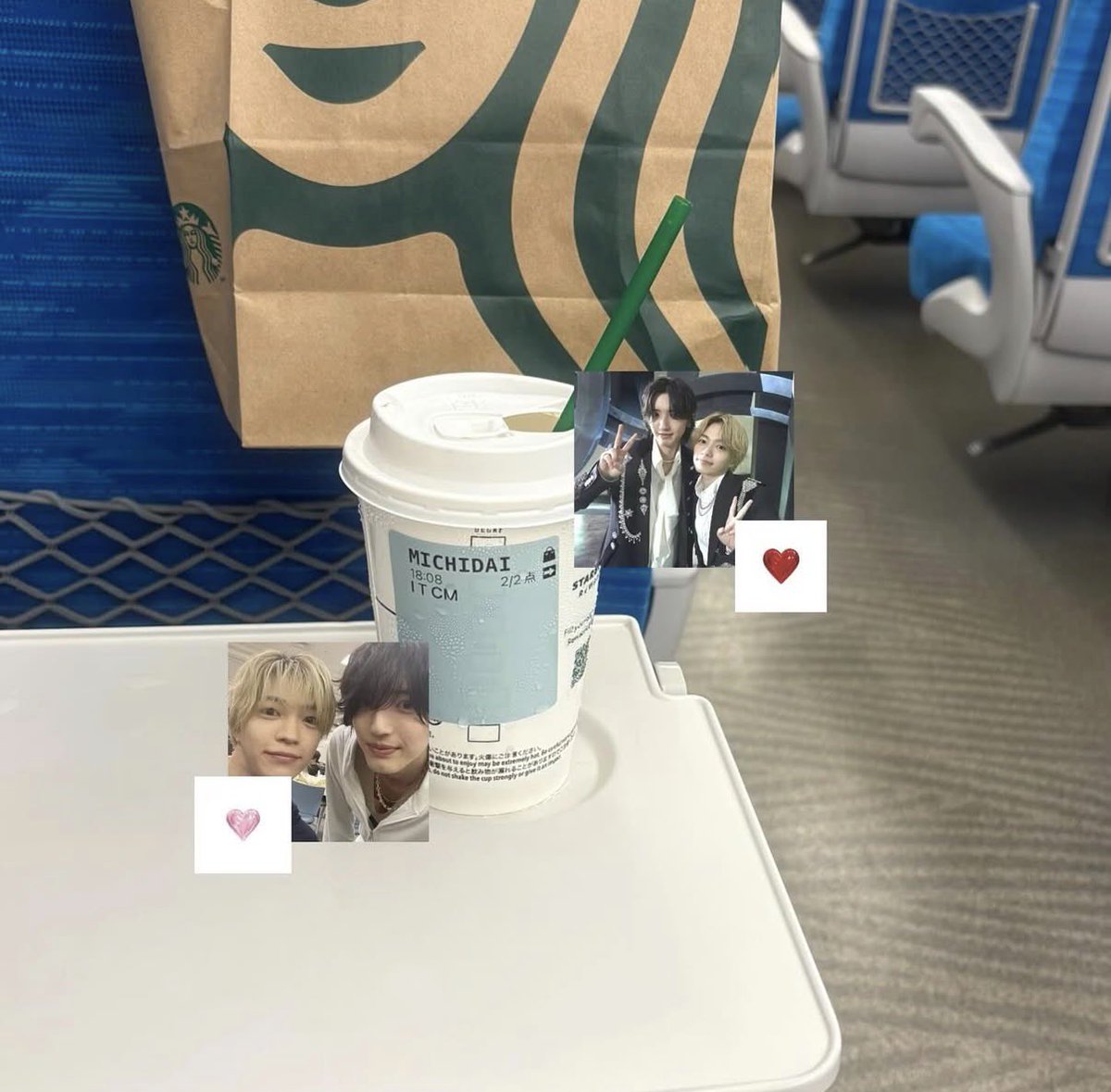 _cq3q_'s tweet image. お家に向かって新幹線に出ます🚅

これ友達が撮った写真なんだけどまさかの道枝だ担でしたwwww
今さっき知ったんですが！！？？
お互いジャニオタなのが明らかになりましたww
帰りの新幹線は爆語り間違いなしです🙂‍↕️
#ジャニオタ #新幹線
