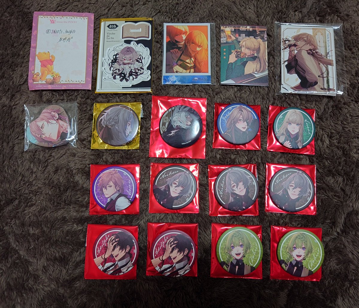 交換/譲渡】終遠のヴィルシュ 終ヴィル 朗読劇 ちゃれくじ 缶バッジ