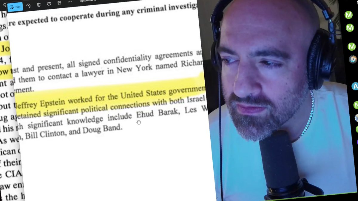 MikeBenzCyber's tweet image. Tonight I went over this legal memo in the Epstein Files that appears to be direct US government confirmation of Jeffrey Epstein working, at some point, directly for the US government. Will post this segment tmrw, I believe it could be important for Congressional oversight.