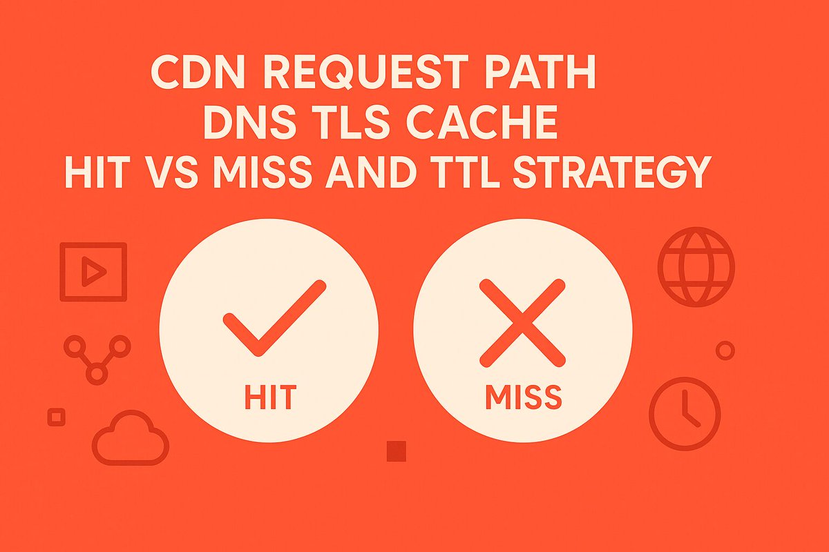 CDNsuncom's tweet photo. CDN slow? Check DNS routing, TLS reuse, cache key + TTL. HITs win, MISSes cost. Full guide: https://t.co/bbQmKo49CR #CDN https://t.co/IPyQMGjQK2