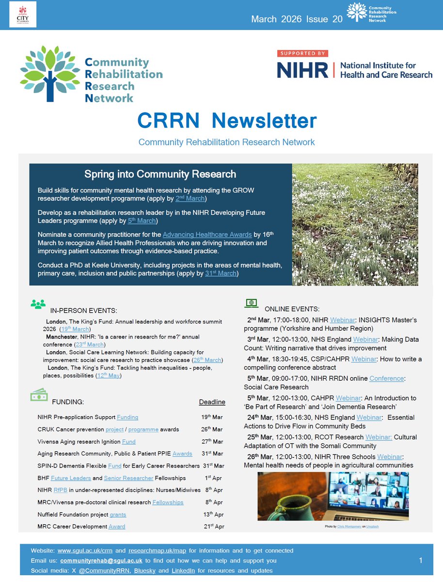 Community Rehabilitation Research Network tweet media