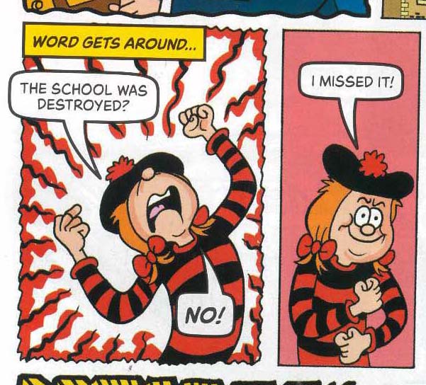 thefcfc's tweet photo. Minnie The Minx, as discussed in episode 33 of The Funny Comics Fan Club - available in all good newsagents and wherever you get your podcasts! 
(copyright DC Thomson)
https://t.co/oNXm9rq3vJ https://t.co/5krYvZeJ7M