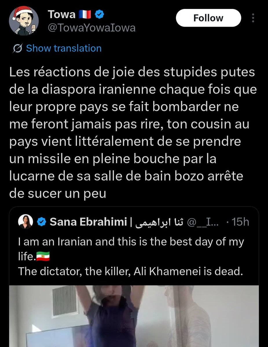 N4tural_Mind's tweet image. C’est le régime la cible des frappes et non le peuple iranien que ce même régime a réprimé violemment en faisant plusieurs dizaines de milliers de morts en quelques semaines.

C’est ça qu’elles fêtent pauvre demeuré moralisateur qui chiale pour une augmentation de loyer.