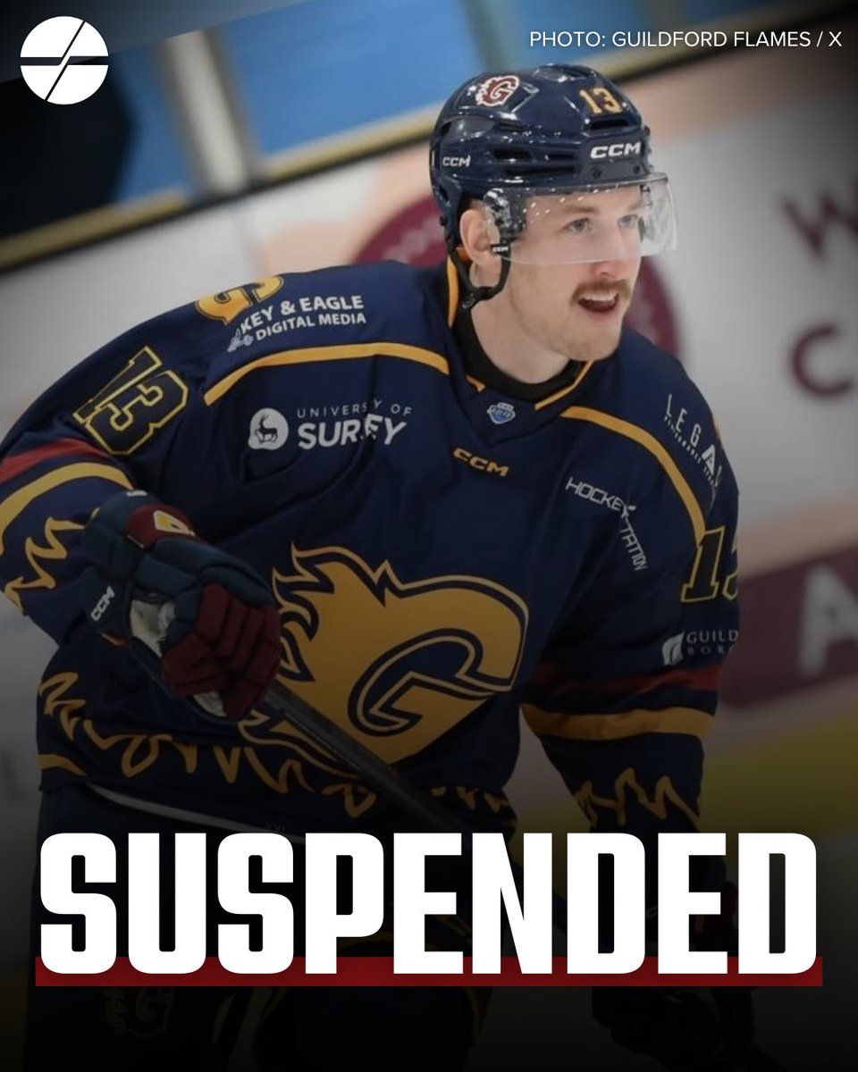 dailyeihl's tweet photo. The Department of Player Safety have fined and suspended Flames Forward, Tyler Busch, three games for leaving the players bench during an altercation on purpose, in last nights game against the Coventry Blaze. https://t.co/qjLfmUFqew