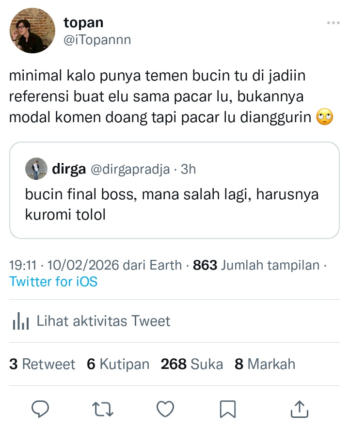 childdikaa's tweet photo. [#dewtee few tweets au by @childdikaa]

       — kata orang lain, dirga ini bf cuek ga peka tapi kecintaan.

; dirga &amp; topan https://t.co/8NTUaIzUdj