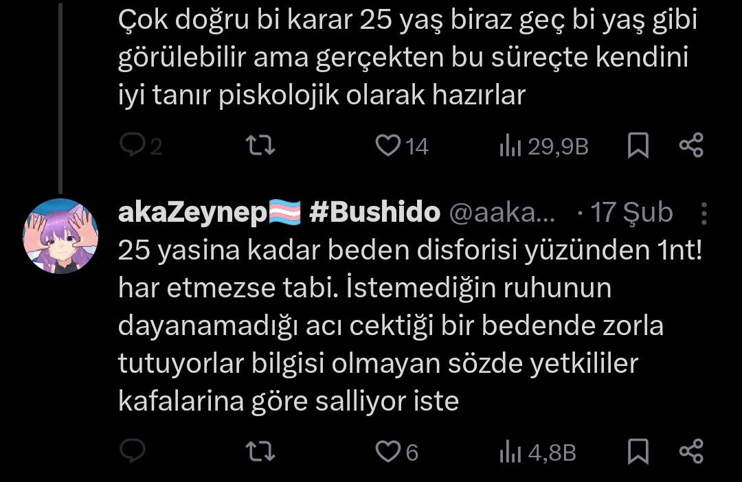 Zeynep'e sadece açıktan fobiklik yapan politikalar ve insanlar değil hoşgörülü olduğuna belki de gerçekten inanan ama aile yılı saçmalığını savunanlar da zarar verdi. Yetişkin olmuş insanların psikolojisi hakkında bilirkişilik yapma haddini kendimizde bulmamalıyız. Çok üzgünüm.