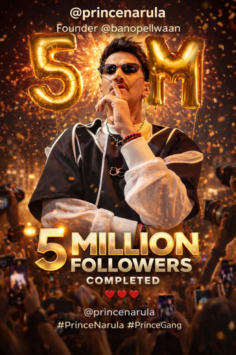 TeamPrinceOFC's tweet photo. Instagram 📷🤳
we just hit 5 MILLION followers  🥰✨ Y'all really showed up and showed out. Let's keep the energy HIGH—who's ready for the next level? Tag your bestie who needs to join the squad!  

Love you all more than words. Let's go higher!

#PrinceNarula #PrinceGang https://t.co/IlbI80CSrL