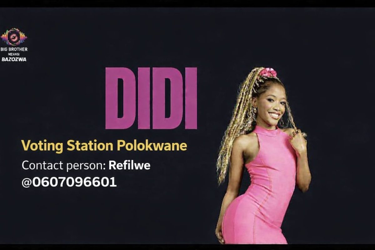 Yolifire_29's tweet photo. Batho ba Turfloop,  Seshego Bochum, Ga-Sekhukhhune, Giyani, Venda le Mokopane, who love Didi and want to see her win this show. E kopatsheng le ausi Refilwe re berekeng.

Didi X 2million 

#BBMansiS6 #BBMzansiS6 #BBMzansi6 #Bazozwa #BazozwaS6 #BBMzansi #Didi https://t.co/Yq8OrAgyHz