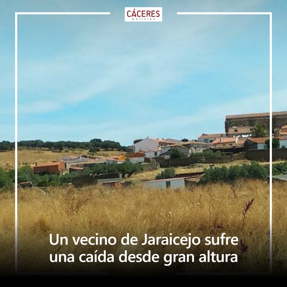 🚨 ¡Accidente en Jaraicejo! Un hombre de 39 años sufre una caída desde gran altura y es trasladado al Hospital Universitario de Cáceres con múltiples contusiones. #Jaraicejo #Cáceres mrf.lu/S6yZ