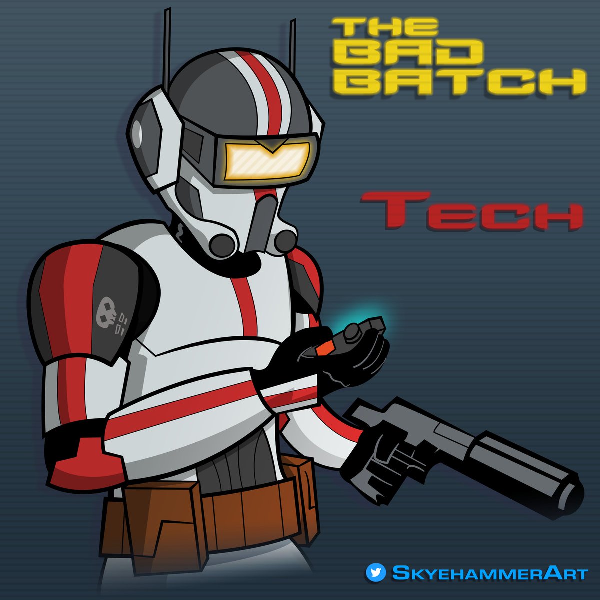 Tech from #TheBadBatch! Drawn in the 2003 #CloneWars Style by Genndy Tartakovsky.

✨Commissions Open!✨

#StarWars #CWtwt #CloneWarsArt #BadBatch #TCW #StarWarsArt #StarWarsFanart #CloneWarsFanArt #WreckerTBB #TBB