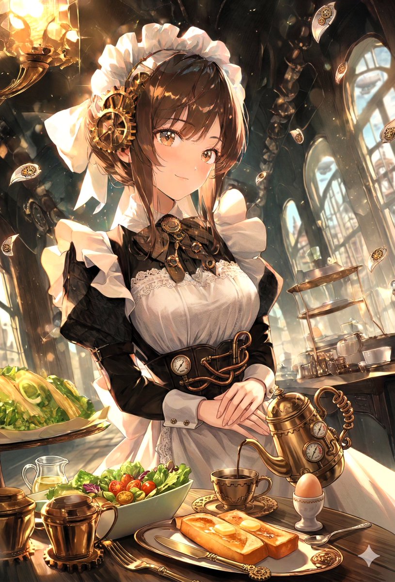 メイドさん #Aiart️ おはようございます ご主人！ 水曜日ですね