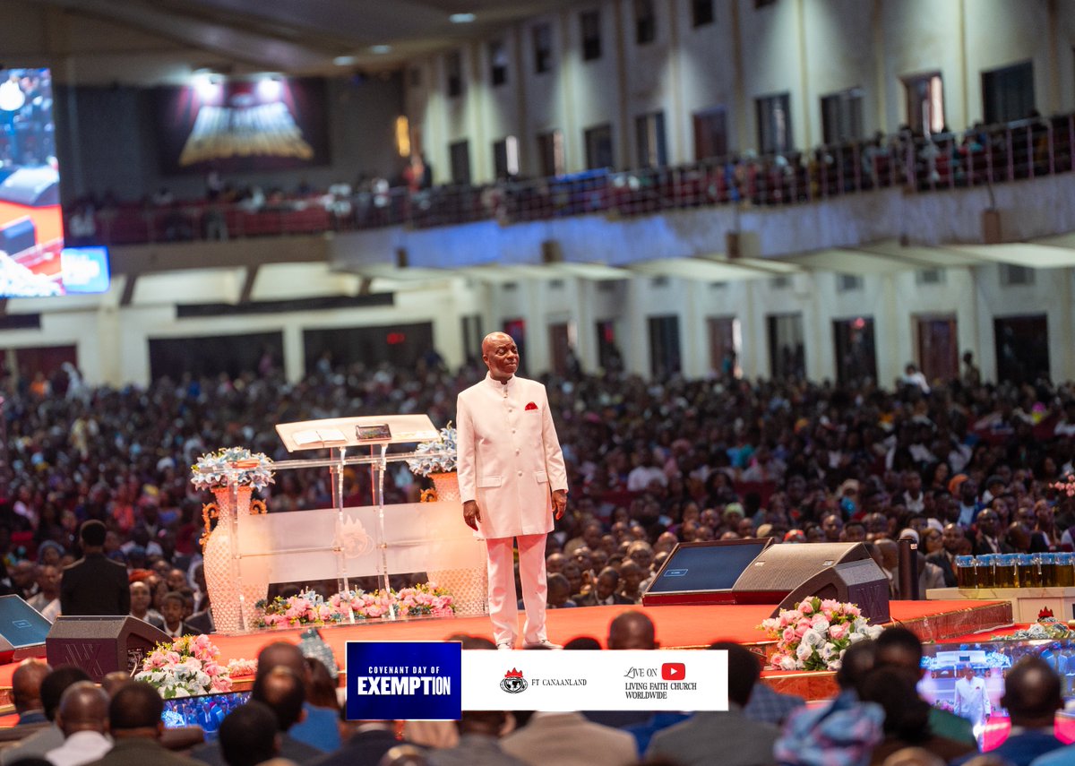 ft_canaanland's tweet photo. 'How To Access Divine Direction:
1. Be born again. - John 10:4
- Until you are saved, you cannot access His voice.
2. Through prayer and fasting. - Jer. 33:3.'- @DavidOyedepoJnr
#ExemptionService
#LFCLiveService
#OpenDoors2026 https://t.co/LEbh5bw9hI