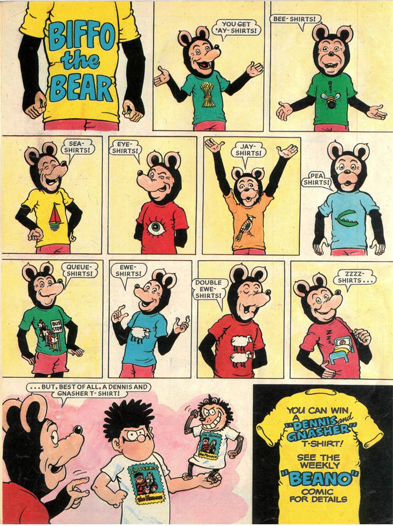 thefcfc's tweet photo. Biffo The Bear, as discussed in episode 33 of The Funny Comics Fan Club - available in all good newsagents and wherever you get your podcasts! 
(copyright DC Thomson)
https://t.co/oNXm9rq3vJ https://t.co/agA13ty7yP