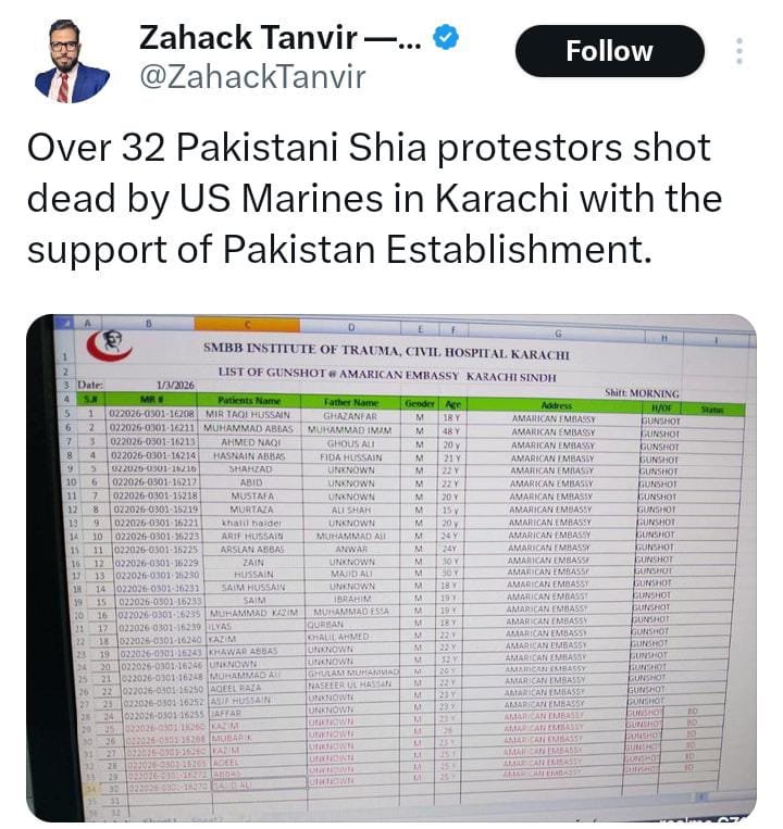 Anadi2011_'s tweet photo. 32 Pakistani Shia - US Marines 
Karachi
#dubaiattack #Iran #Israel https://t.co/lPqyhDWP0o
