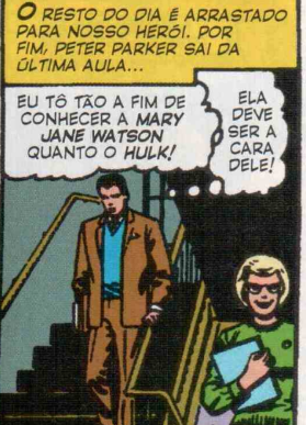 engraçado o fato do peter não querer conhecer a mary jane por achar que ela é tão feia quanto o hulk