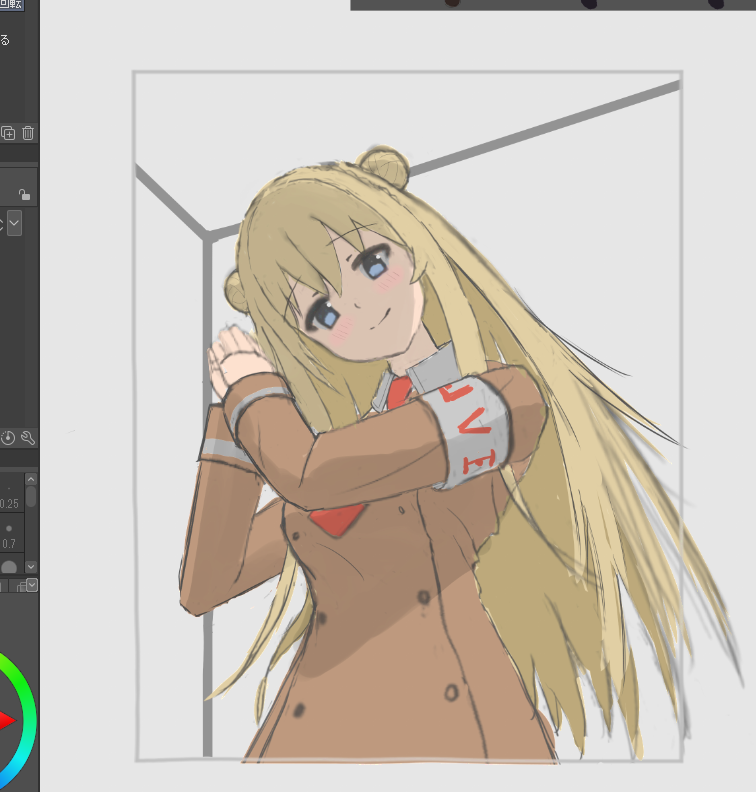 久しぶりに落書き。シチュがよくわからん絵になっちゃった。リシチカのぬいぐるみでも見ているのかも。