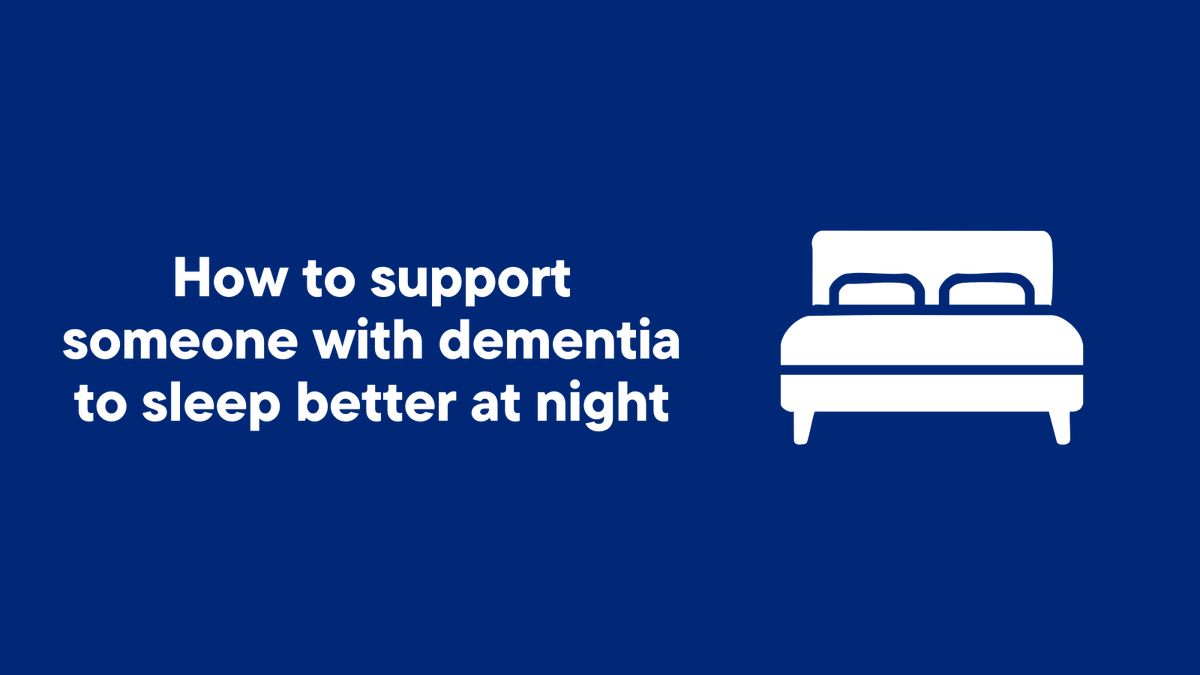 DementiaFriends's tweet photo. A healthy sleep routine can help a person with dementia to feel better, be less confused, be more co-ordinated and have more energy in the daytime. Read our tips for helping support someone with dementia to sleep better at night: https://t.co/WQJpbBRjVZ https://t.co/EvZFe63IYF