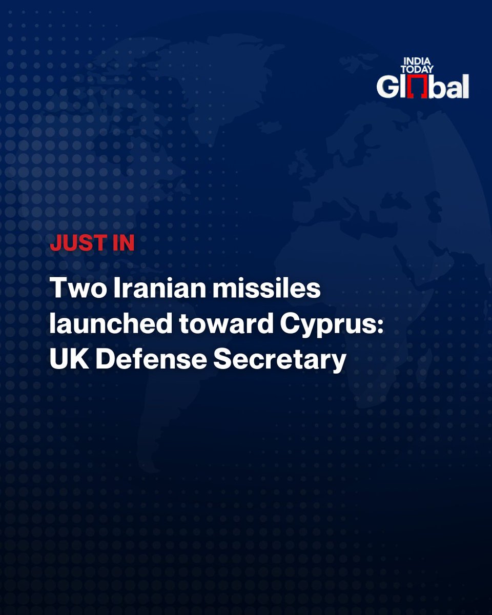 ITGGlobal's tweet image. UK Defense Secretary reports two missiles launched toward Cyprus, home to thousands of British troops. Missiles and Iranian drones landed just hundreds of meters from forces at a Bahrain base, raising regional security concerns.

#UKDefense #IranMissiles #Cyprus #Bahrain