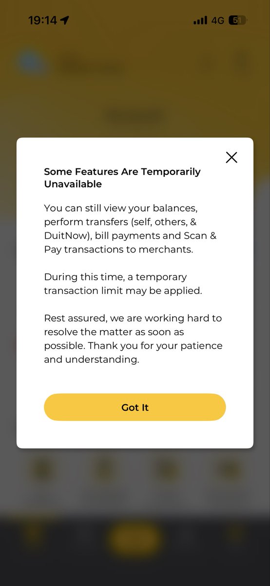 rustedmankind's tweet photo. Anyone experiencing the same issue with Maybank?

Awal awal bulan ni jangan lah problematic, nak bayar bills, nak beli groceries and bayar expenses and nak bayar Credit Card bills semua tergendala sebab benda ni. https://t.co/unvmSUvSgA