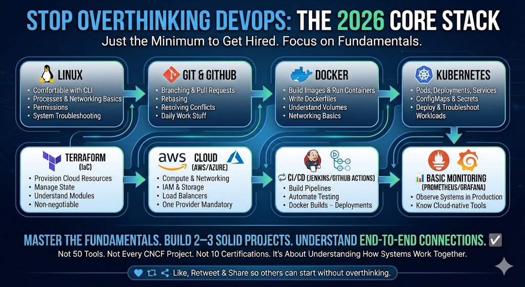 🚨 Stop overthinking DevOps. You don’t need to learn everything. You ...