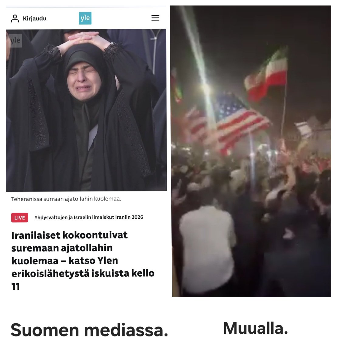 Tämä on kyllä osuva.