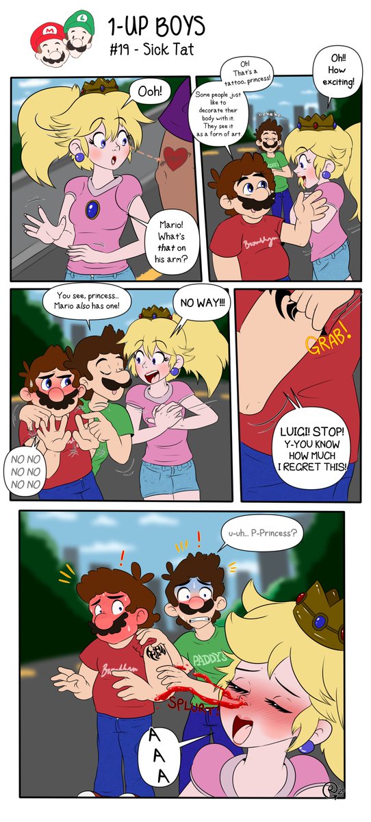 NEW COMIC STRIP IS DONE <3 

#supermariobros #1upboys #supermario #mario #luigisupermario #mario #marionintendo #mariofanart #princesspeach #peach #princesstoadstool #tattoos #mariocomic #SuperMarioBrothers #supermariofanart #fanart #nintendofanart