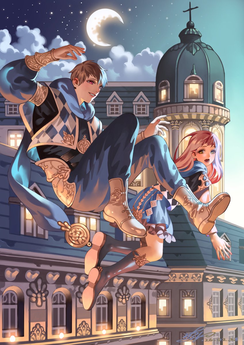 퇴근 후 짬짬이 그렸던 거!
달밤 파쿠르 대쟌치(ㅈㄴ