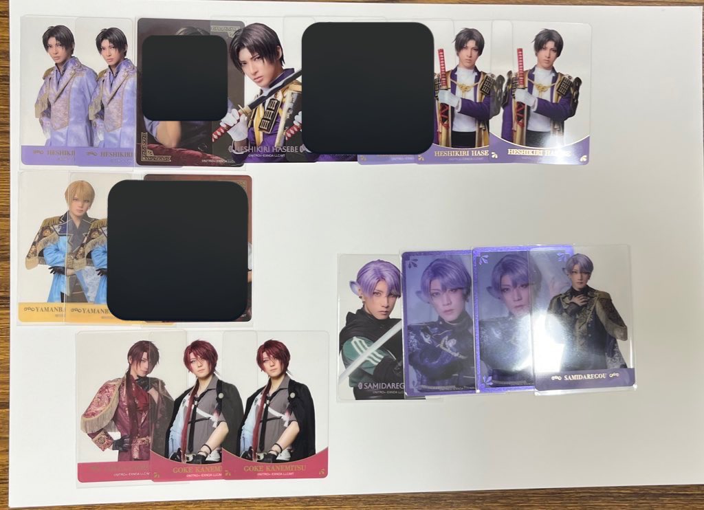 reireiera's tweet photo. 【交換 譲渡】ミュージカル刀剣乱舞 刀ミュ 静かなる夜半の寝ざめ ライブ 缶バッジ クリアカード ブロマイド

譲:画像参照  後家、五月雨、山姥切国広、長谷部、青江

求:定価or長義

異種交換可、差額精算有
本日 3/1 ソワレ後に手渡し希望。
郵送も可能ですが＋送料になります。 https://t.co/6H1hXXpKDq