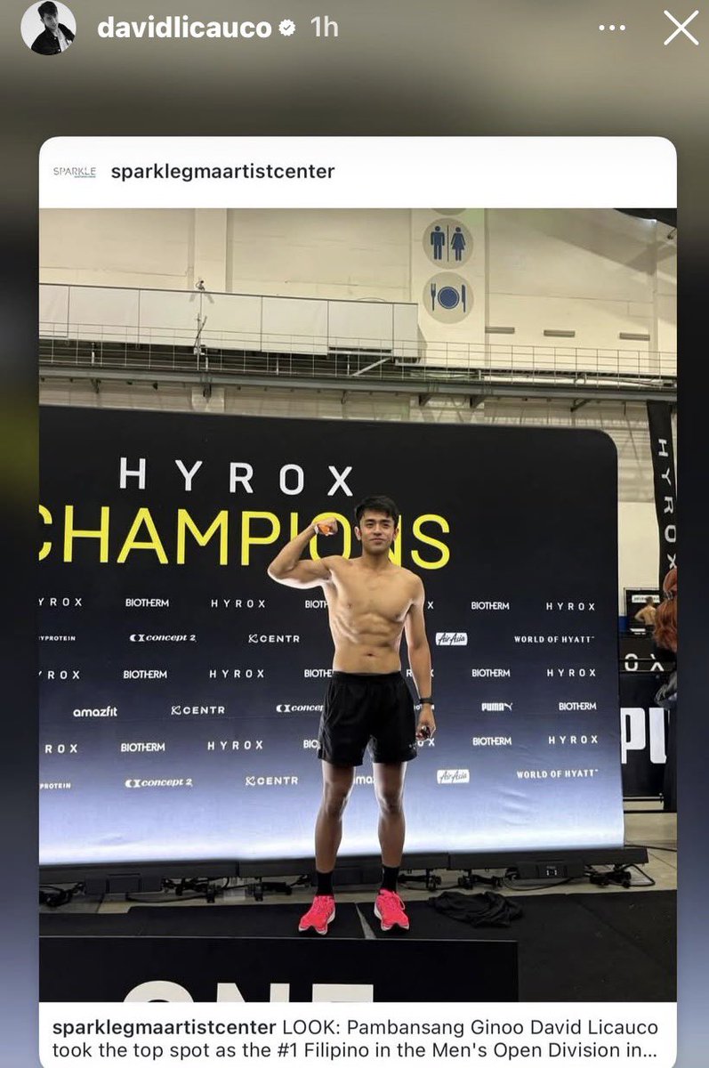 Thank you Sparkle GMA Artist Center.

#DavidLicauco #Hyrox
#DavidLicaucoXHyrox 
DavidLicauco Hyrox