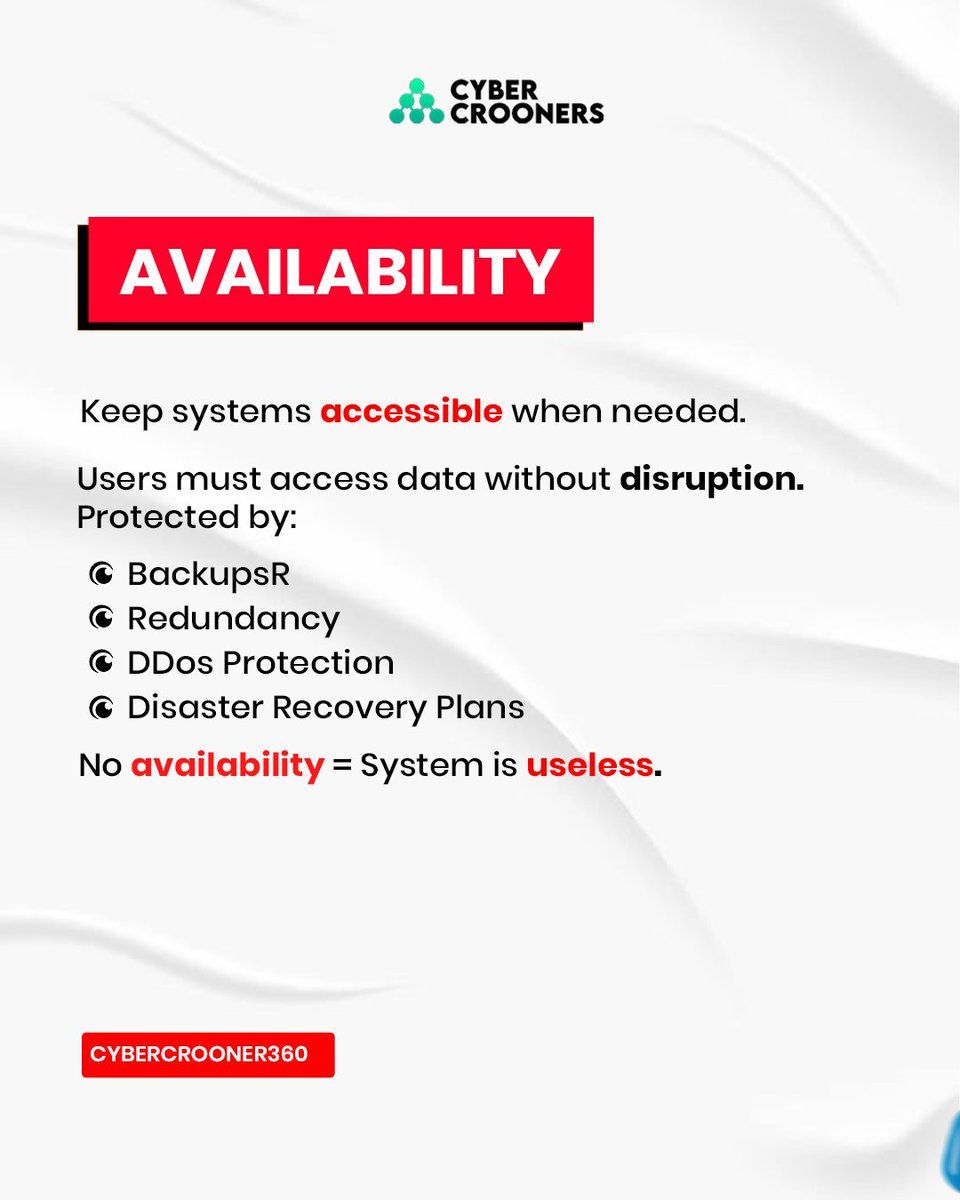 Introducing "CYBERCROONER360"
 
In this edition of Cybercrooner360, we break down the CIA Triad, the framework behind every secure system, network, and organization.
Understanding this isn’t optional. It’s essential
#CyberSecurityAwareness #thecybercrooners