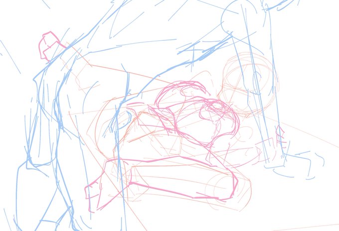 今日の支援サイト用エロ落書きのラフ 