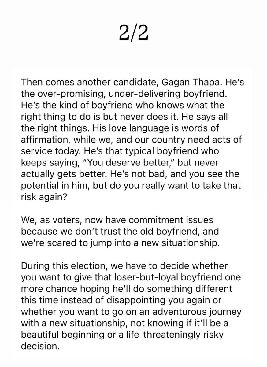 hashtagasmita's tweet photo. Political nonchalance, Situationship and Commitment Issues. https://t.co/StHKWAdsro