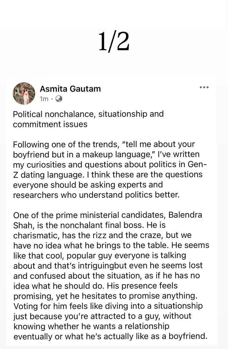 hashtagasmita's tweet photo. Political nonchalance, Situationship and Commitment Issues. https://t.co/StHKWAdsro