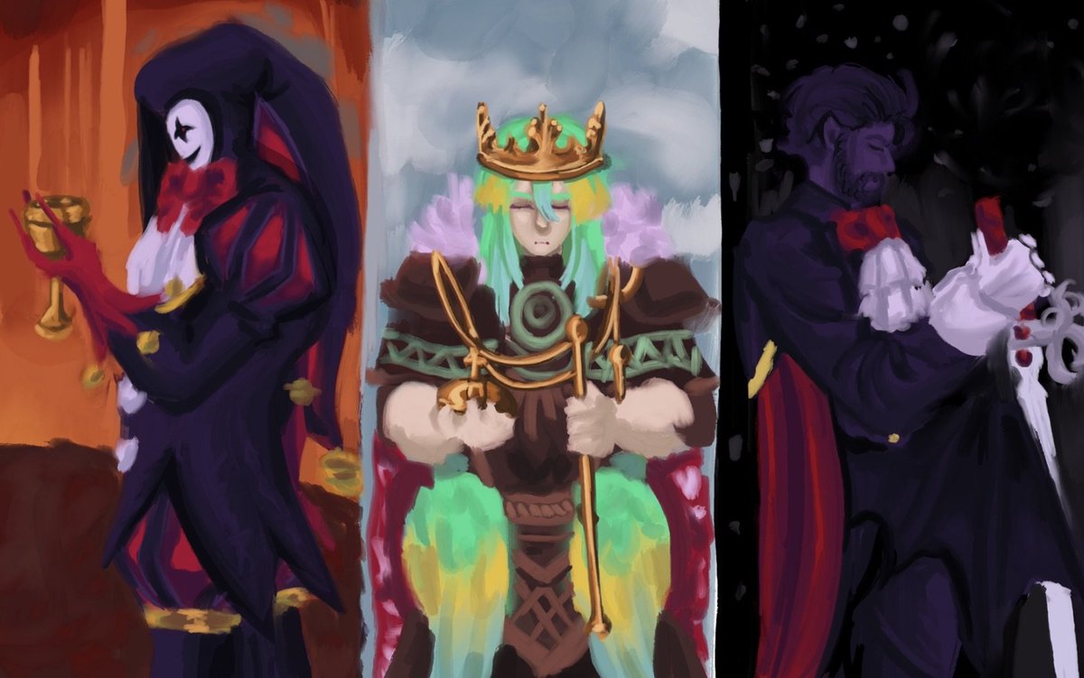 DailyClwnPierce's tweet image. Day 167-🍃

jester, king and knight
#clownpiercefanart #Parrotx2fanart #minutetechfanart