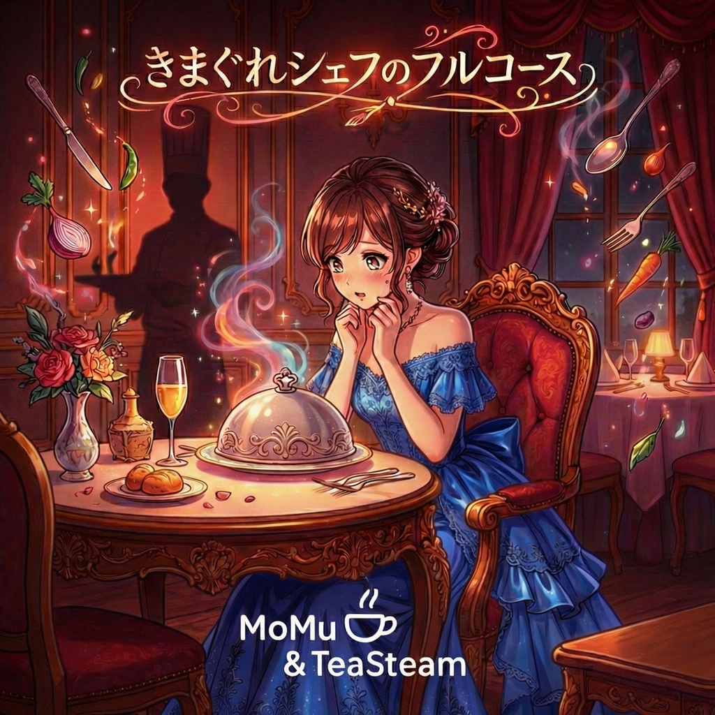 momuandteasteam's tweet photo. １月くらいに作った曲ですが、SptifyやApple Musicでも公開されました。
ネトフリでエミリー、パリへ行くを観てるときに「シェフのフルコースだ」みたいなセリフが出てきて、タイトルにしたらどんな曲になるかなって作ってみた歌詞です。

気まぐれシェフのフルコース
https://t.co/kbPChQQWzP https://t.co/OT4hQ38xRf