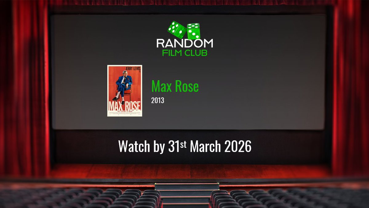 RandomFilmClub's tweet photo. 📽️ #RandomFilmClub #37

Max Rose (2013)

Watch by 31st March 2026 🗓️

🎬 Director: Daniel Noah
✍️ Writer: Daniel Noah
⭐️ Starring: Jerry Lewis | Kerry Bishé | @kevinpollak https://t.co/lsQBtuCLxK