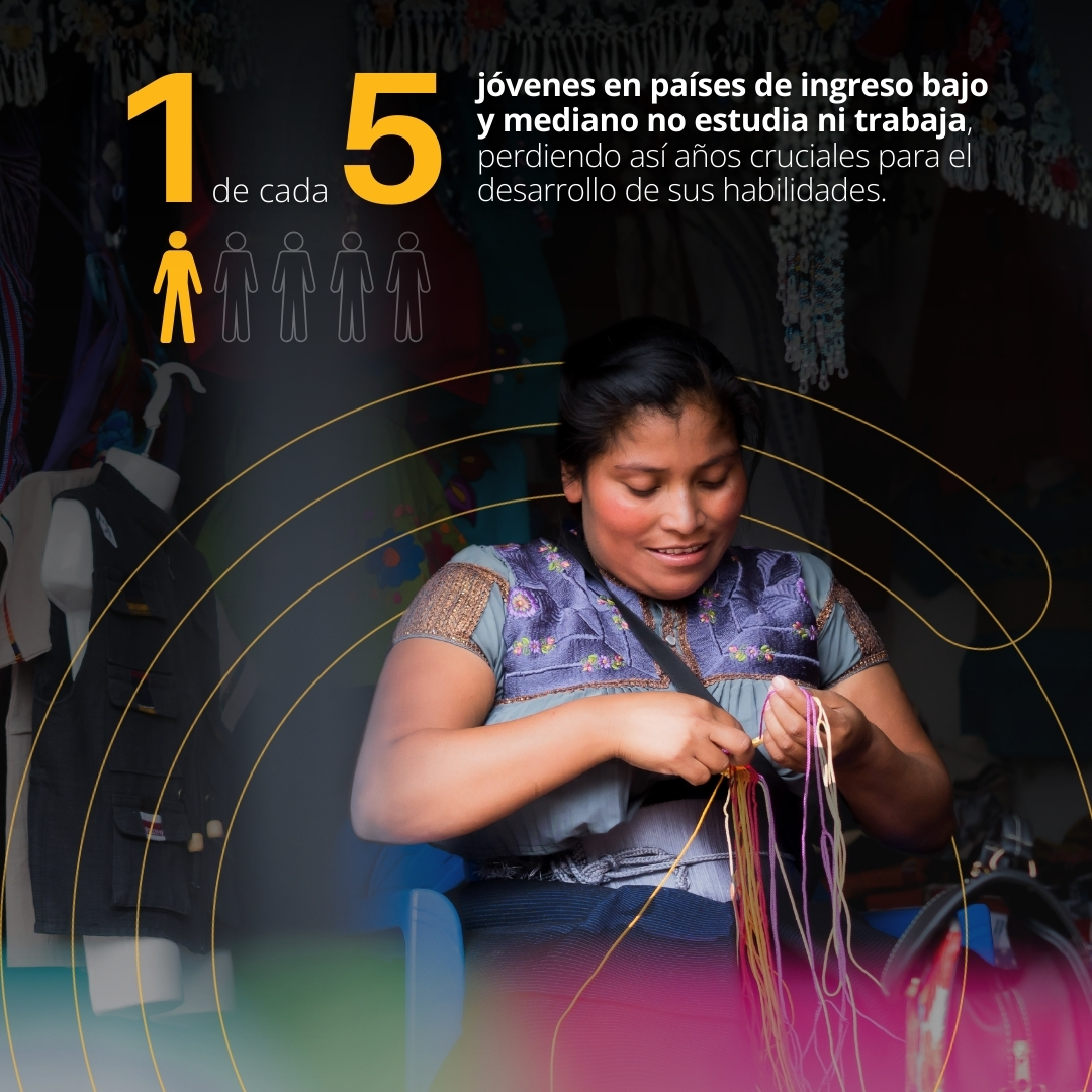 Uno de cada cinco jóvenes no estudia ni trabaja, perdiendo así años cruciales para el desarrollo de habilidades que determinan los futuros empleos e ingresos. 
¿Qué significa esto para la futura fuerza laboral?  
Descargue el reporte sobre capital humano: wrld.bg/nqmX50YmySj