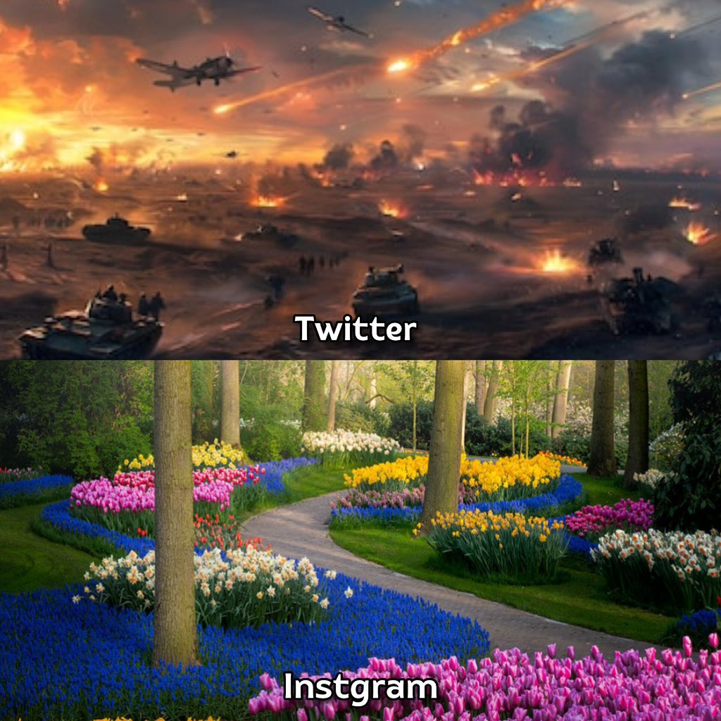 The war still hasn’t reached Instagram yet 😭