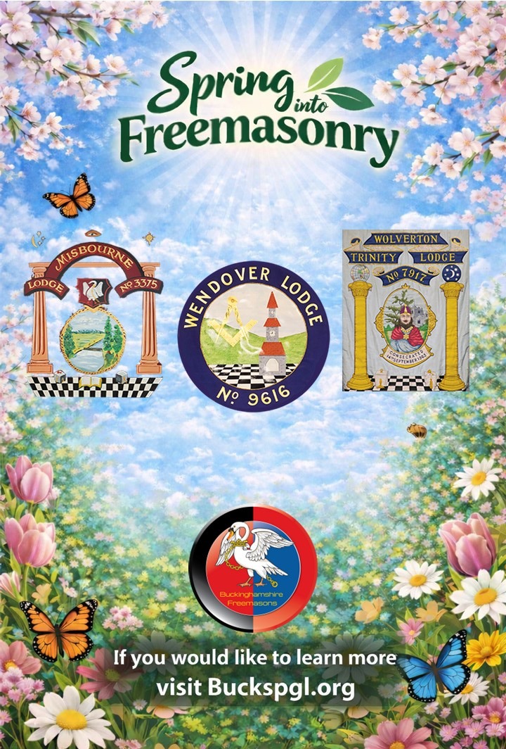 buckspgl's tweet photo. Spring Into Freemasonry - Week 4

Last week we saw our current membership drive up and down the Province continue !

3 lodges took part seeing 3 new brothers join the Buckinghamshire Province:

Wolverton Trinity, Wendover and Misbourne

#BucksMasons #SpringIntoFreemasonry https://t.co/hX3pUspWJS