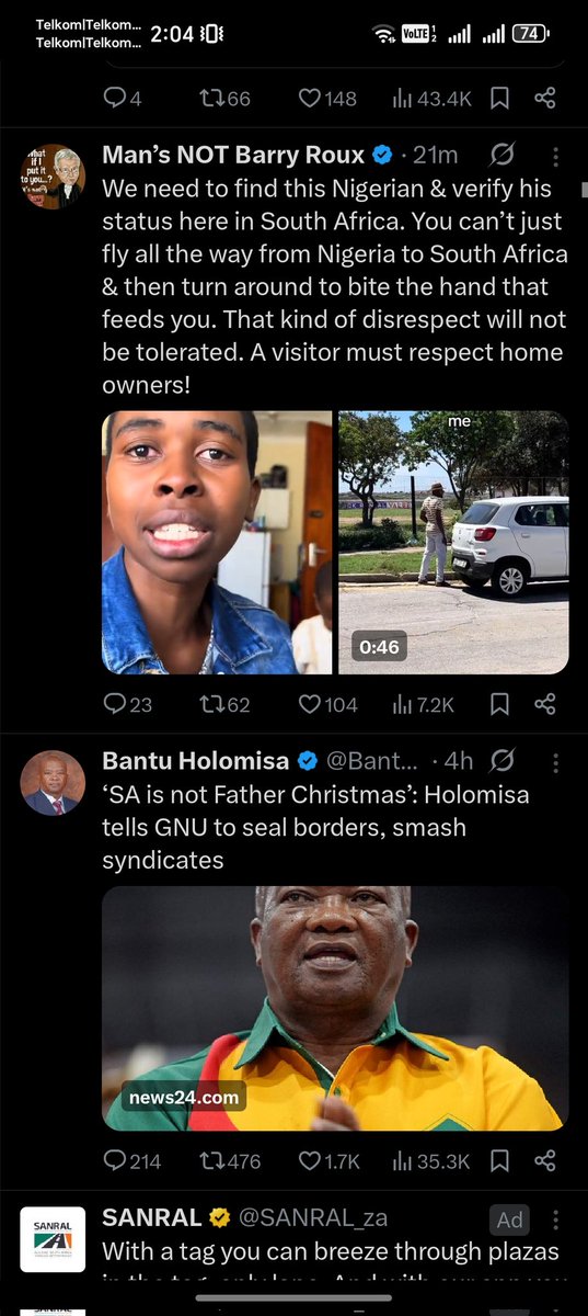 jafta_'s tweet photo. @BantuHolomisa Just above your post see something https://t.co/z8hCVSvFz2